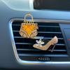 Crystal Studded High Heel Shoe Car Perfume Aromatherapy Decoration Alloy Fragrance Holder