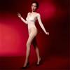 Sexy Women Cosplay Maid Catsuit Oil Glossy Shiny High Cut Bodysuit Sheer See Through Elastic Yoga Shapping Tights Leotard