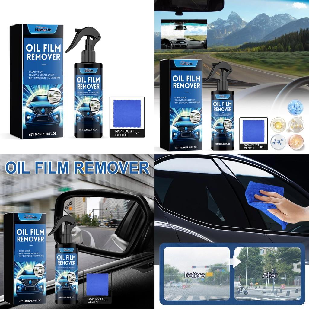 Homonth Windschutzscheiben Ölfilmreiniger Premium 100ml Staub Fleckenentferner für Autos