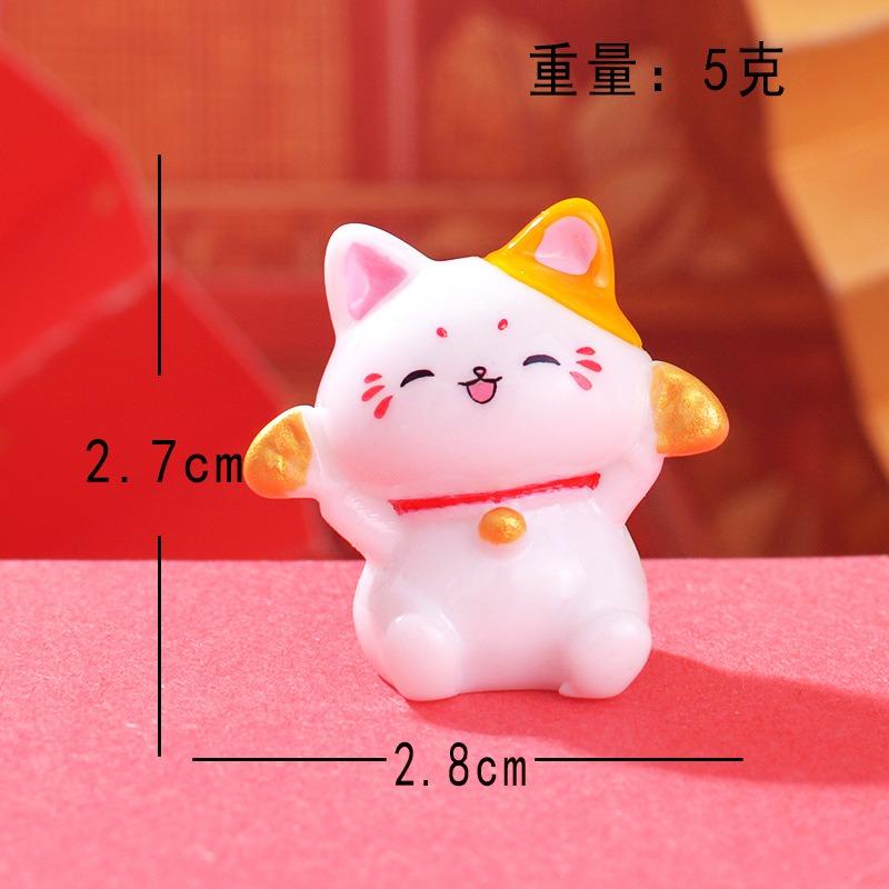 6Pcs Micro Landscape Ornaments, Cute And Lucky Cat Resin Crafts, Car Center Console Ornaments, Home Decoration Gifts