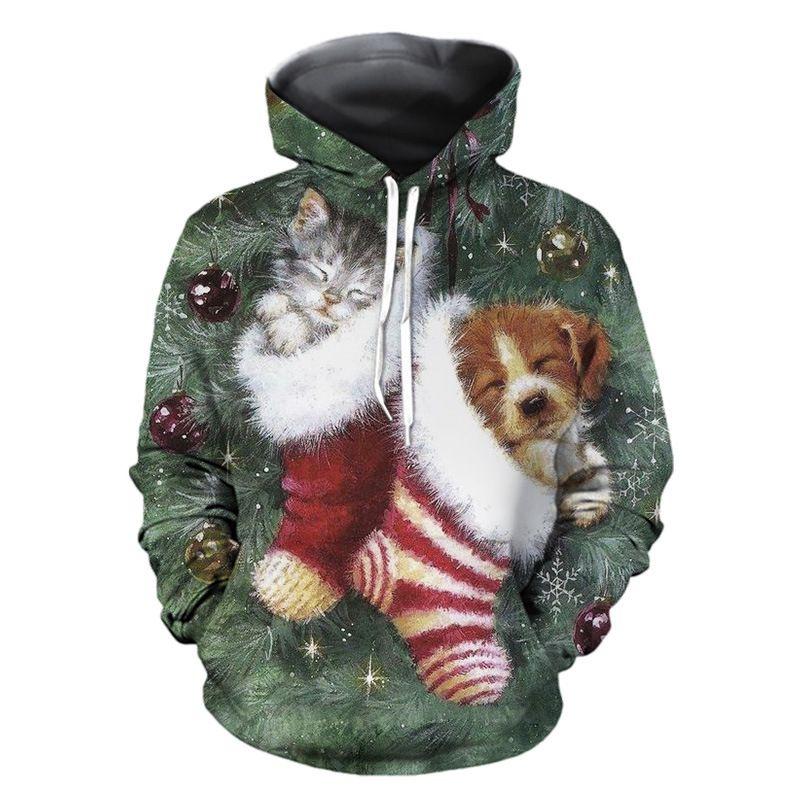 Cozy Soft Mens Womens Christmas 3d Ugly Hoodie Sweater Pullover For Xmas Parties