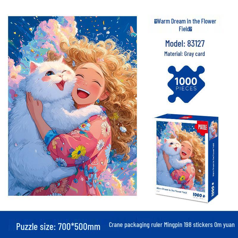 1,000-Piece High-Difficulty Jigsaw Puzzle for Adults - Stress Relief and Boredom Buster Featuring Famous Van Gogh Oil Paintings.