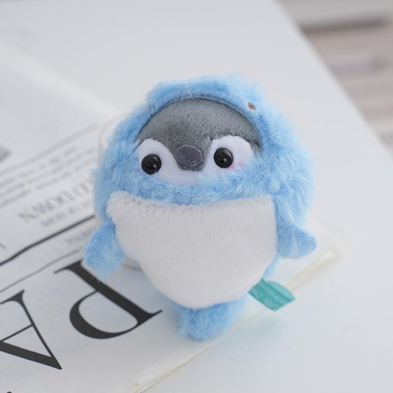 

Keychain Adorable Plush Cute Penguin Dolphin Bag Charm Ocean Aquarium Series темно-синий