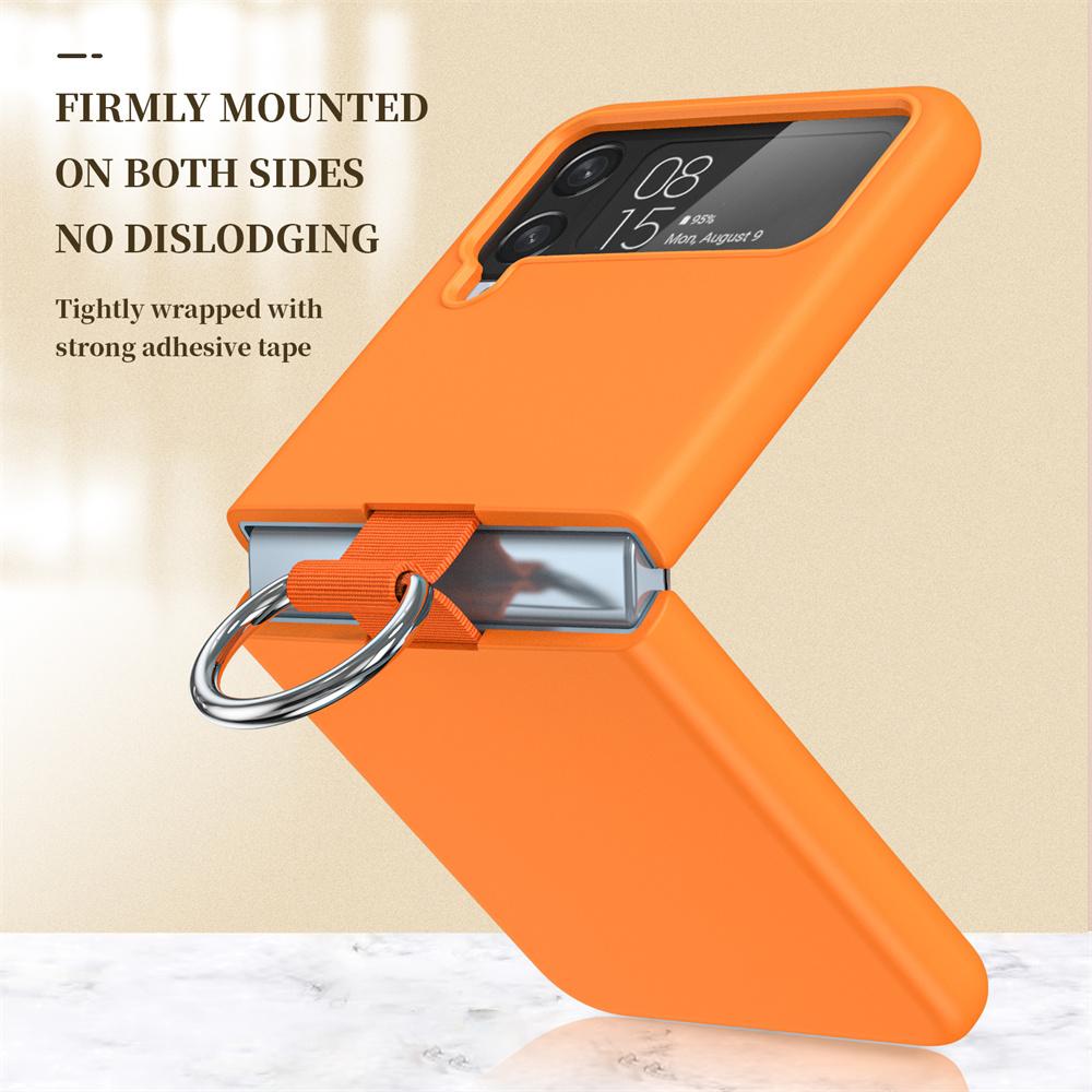 Luxury Matte PC Armor Finger Ring Grip Case For Samsung Galaxy Z Flip 7 ZFlip 6 5 4 3 Zflip6 Zflip5 Zflip4 Zflip3 Candy Funda