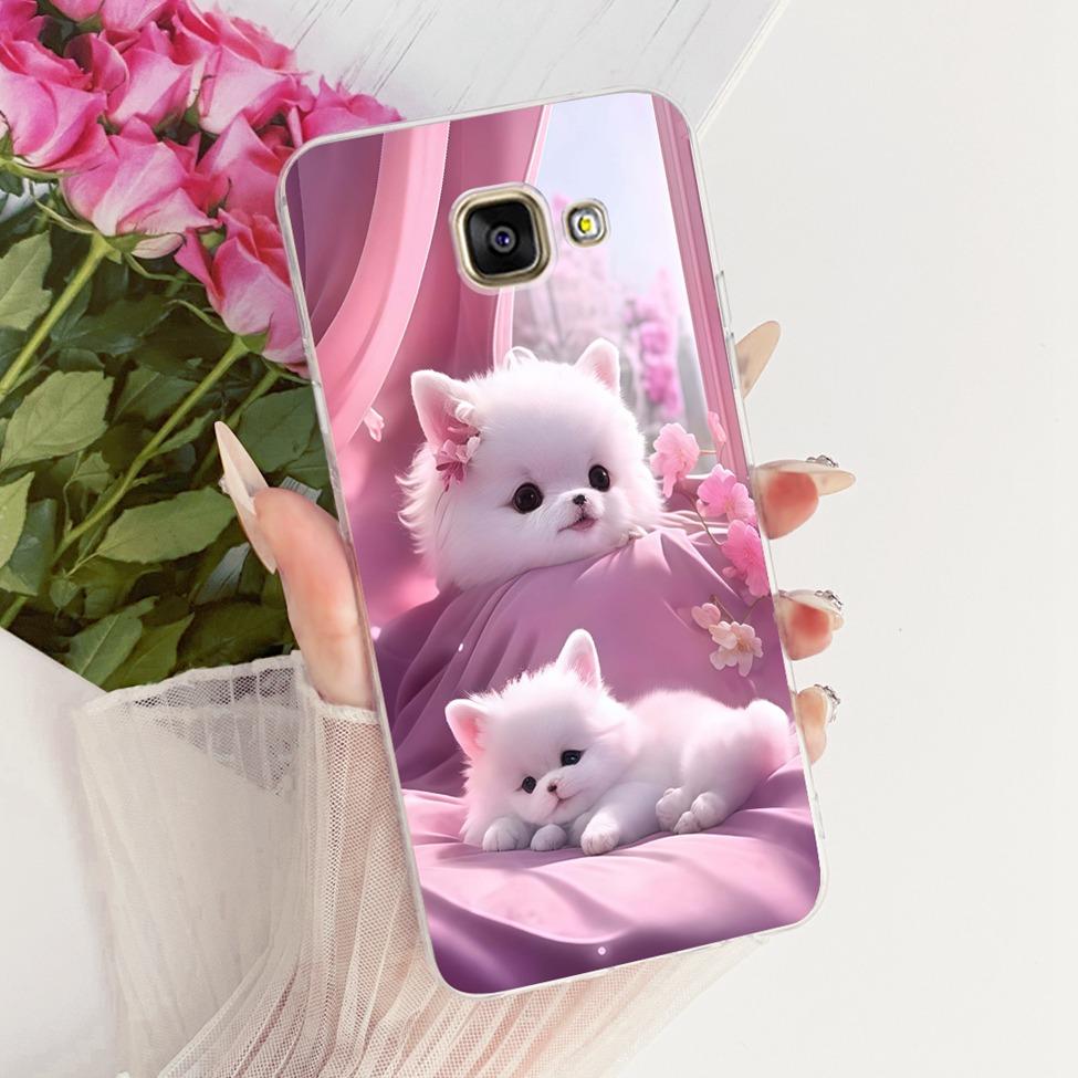 Clear For Samsung A3 2016 Case SM-A310F Cute Cat Fashion Butterfly Funny 2D Painted Casing For Samsung Galaxy A3 2016 Cover