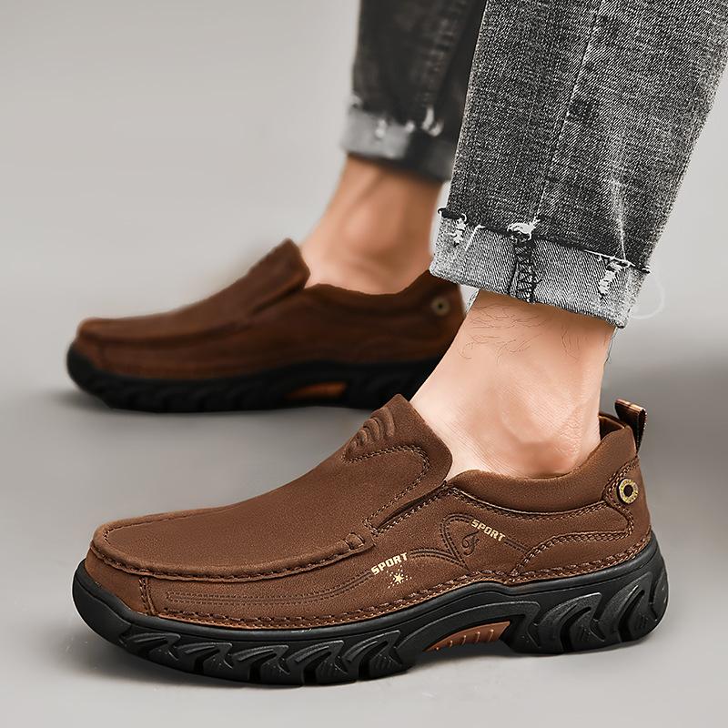 Comfortable Men Loafers Genuine Leather Casual Shoes Classic Slip-on Leisure Flats Fashion Leisure Driving Shoe78