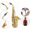 Brass Golden Carve Pattern Bb Bend Althorn Soprano Saxophone Sax Pearl White Shell Buttons Wind Instrument with Case