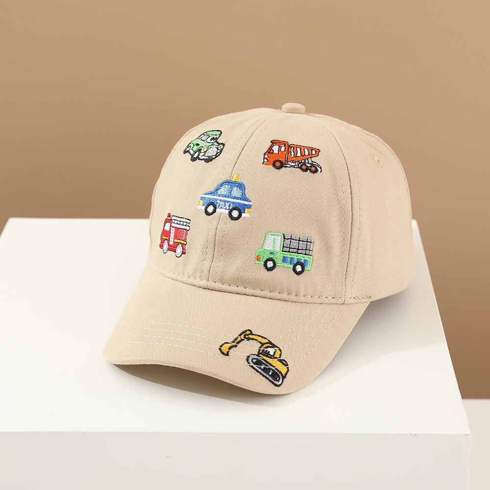 

Cartoon Embroidered Baseball Cap Little Car Pattern Children s Trucker Hat Boys and Girls хакі