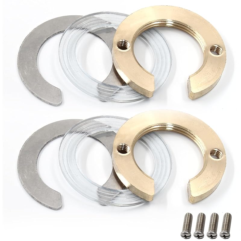 2 Set 1.22inch/31mm Kitchen Faucet Fixing Nut Kit, C Type Antiloosing Faucet Lock Nut Cap for Kitchen Bathroom Washer Faucet Fixing Fastening