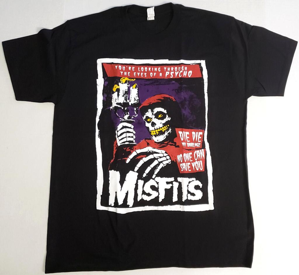 Das MISFITS T-Shirt Psycho Fiend Totenkopf Danzig Horror Punk T-Shirt Herren Neu
