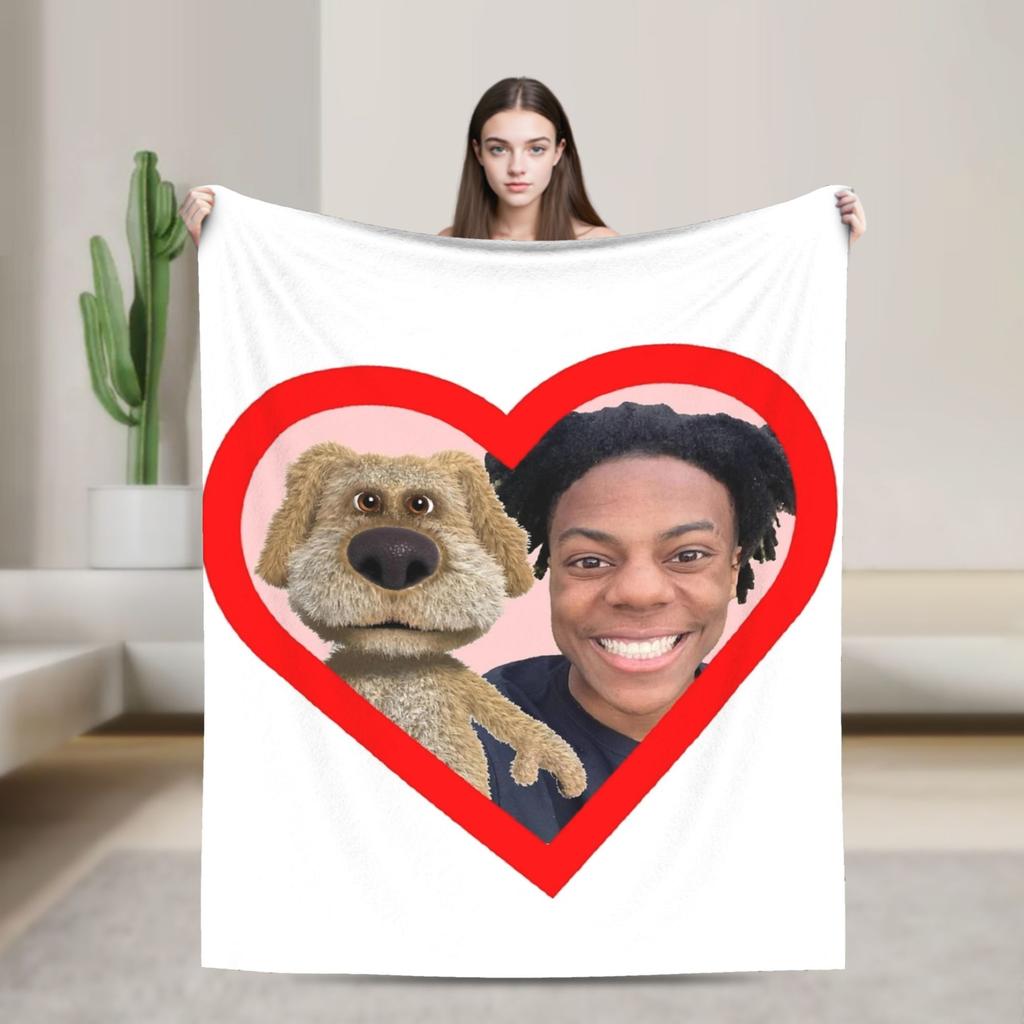 IShowSpeed Yelling Blanket  Travel Flannel Throw Blanket For Couch Bed Super Soft Custom Quality Bedspread Birthday Gift