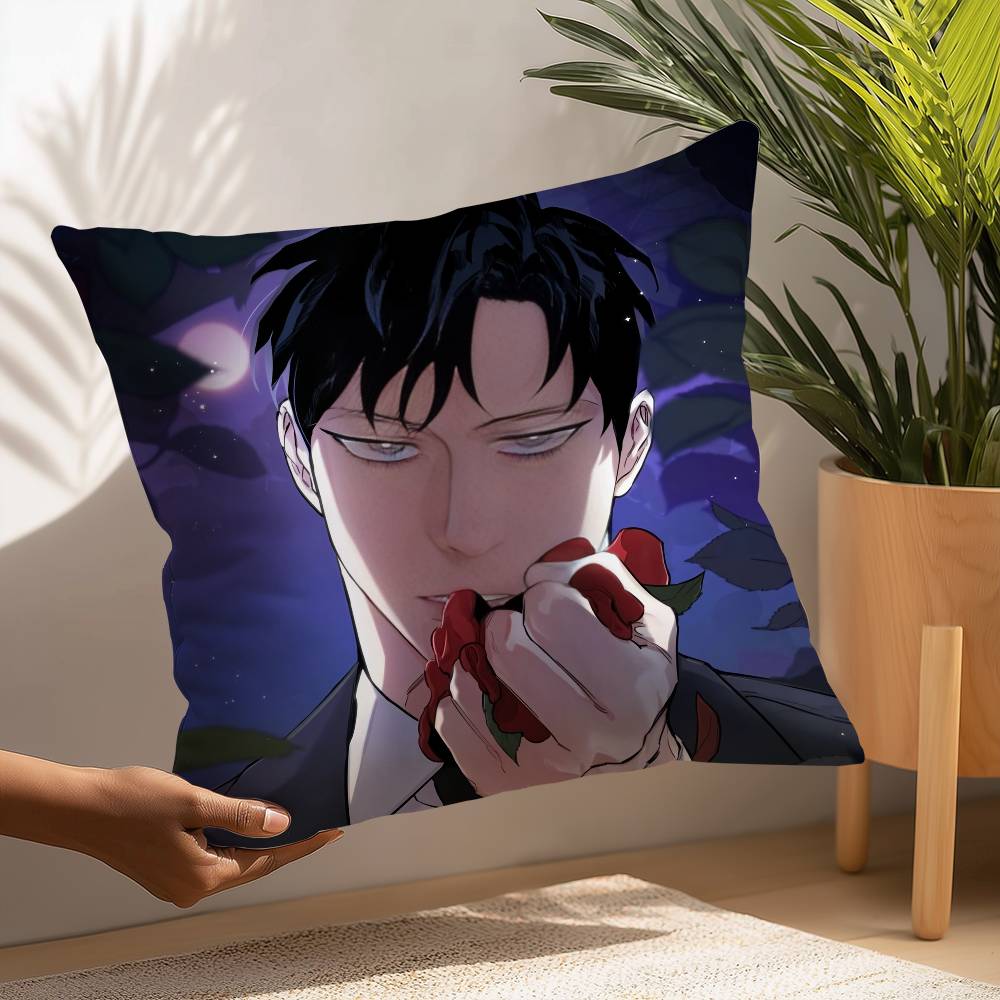 BL M-manhwa Anime Pillow Case Plush Fabric Soft Pillowcase Double Sided Print Cushion Cover Household Gifts