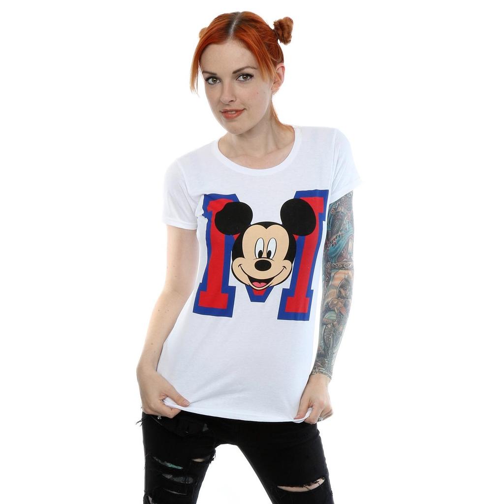 Disney Dámské/Dámské bavlněné tričko Mickey Mouse M Face