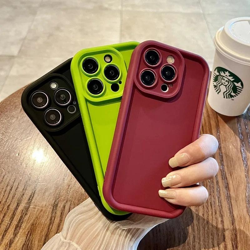 Luxusní Soft Candy tekuté silikonové pouzdro na telefon pro iPhone 11 12 13 14 15 Pro Max Plus XS X XR 7 8Plus Nárazuvzdorný zadní kryt nárazníku