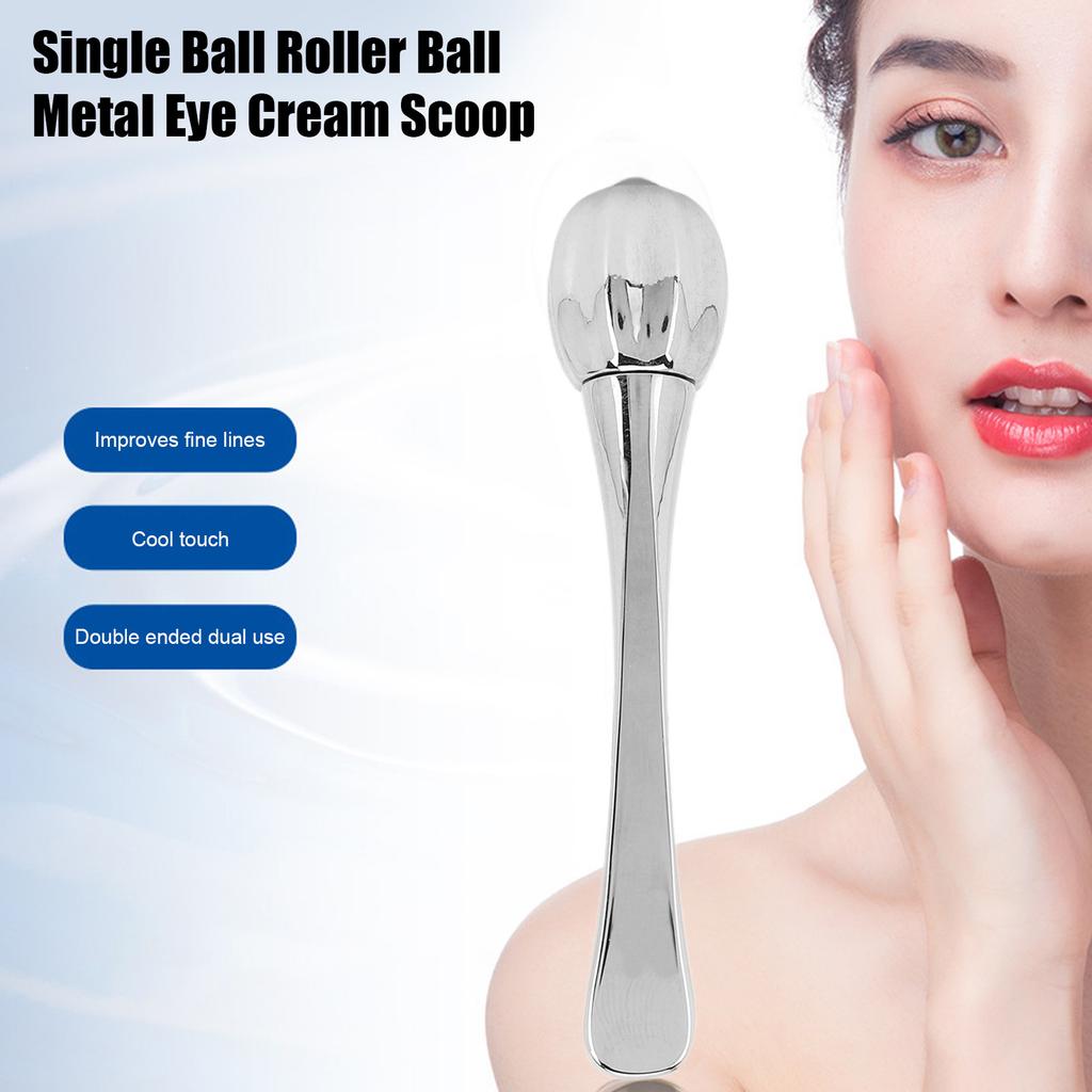 Eye Cream Applicator Massage Reduce Puffiness Remove Eye Bags Fast Absorption Metal Eye Cream Roller