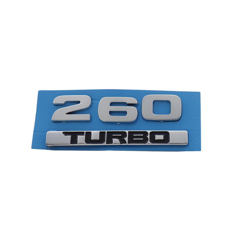 3D Premium TURBO 260 TURBO for Car Fender Trunk Rear Bonnet Decal Emblem Badge Sticker Accessories