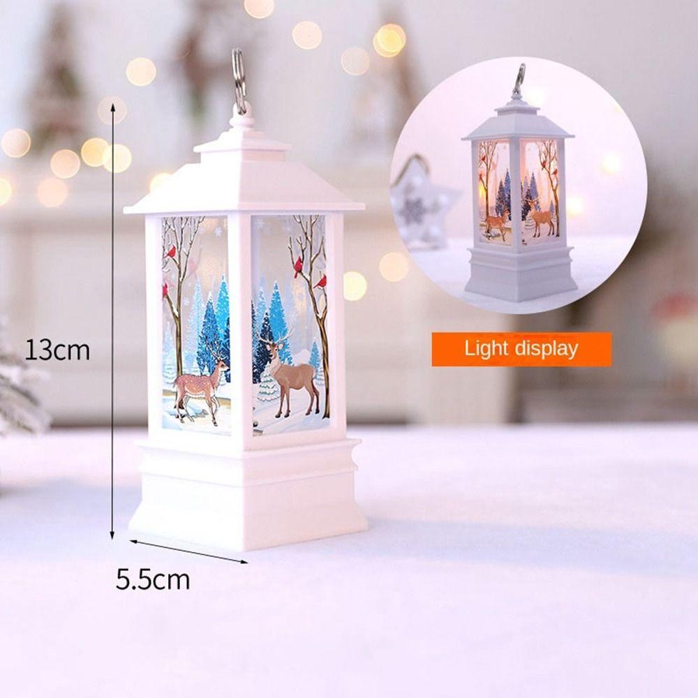 Portable Christmas LED Lights DIY Crafts LED Wind Light Retro Candle Lamp  Christmas Tree