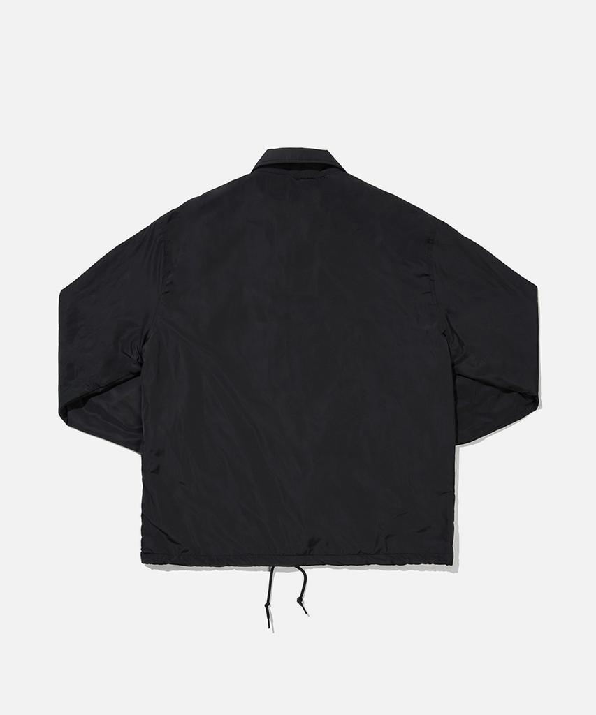BENSEUNLEDEOSEU Benson Leather Oval Logo Coach Jacket / Black