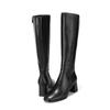 Barbara Cowhide Breathable Long Boots Bbg851bk