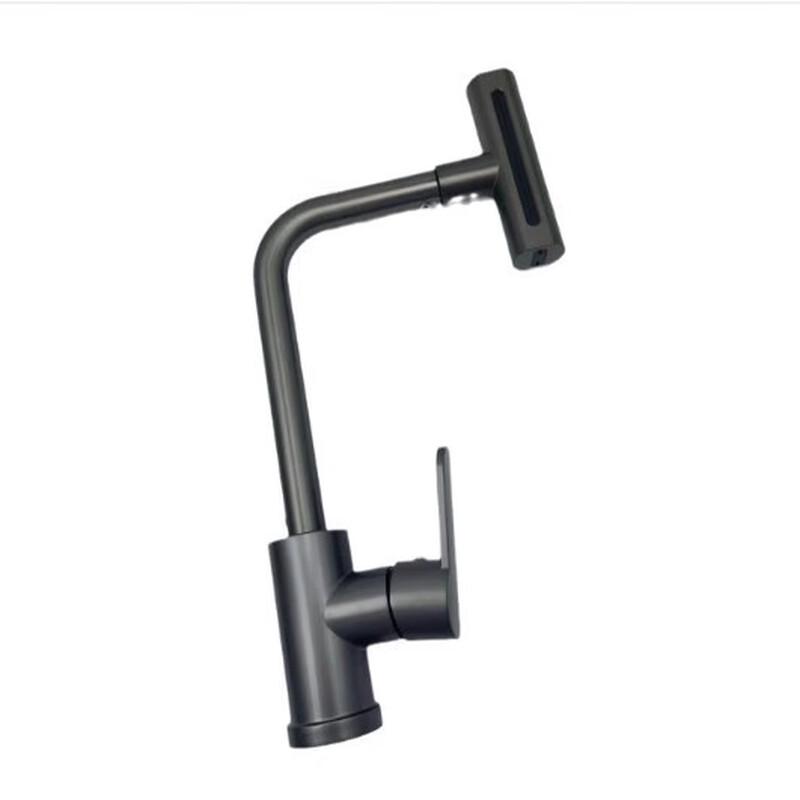 TLXT Smart Black Waterfall Sink Faucet