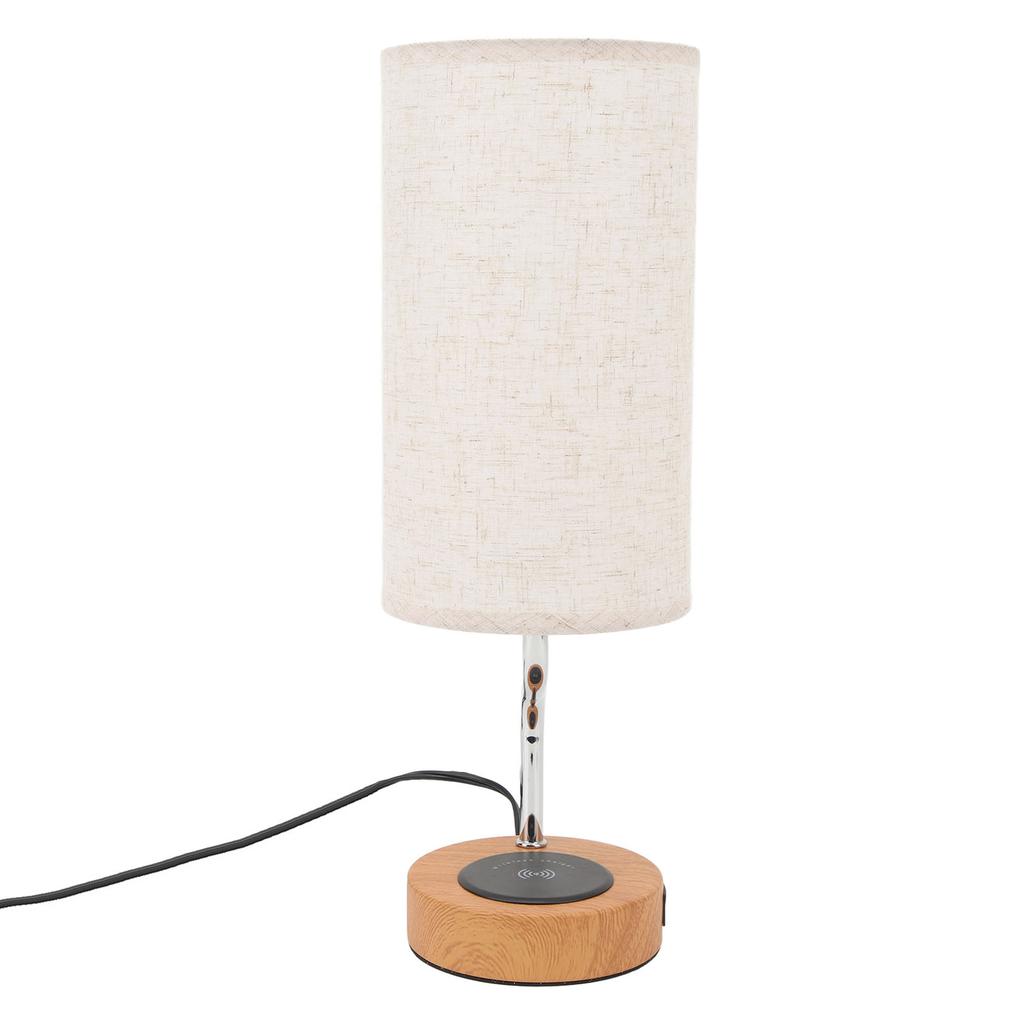 Tischleuchte mit kabellosem Ladegerät ABS USB Modern LED Dimmbar Nachttischlampe für Schlafzimmer