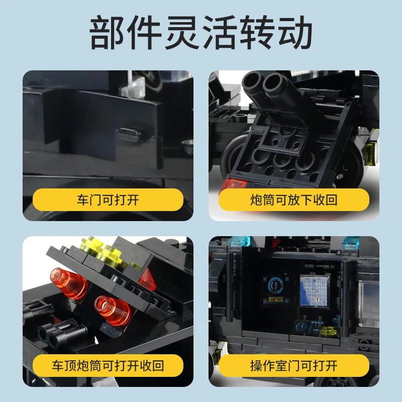 585pcs 8in1 SWAT Polizeistation Kommandowagen Modell Bausteine Stadt Hubschrauber Steine Set Lernspielzeug für Kinder