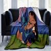 1pc Stitch and Lilo Printing Blanket for All Season, Unisex Cartoon Blanket, Office Blanket, Lunch Rest Blanket