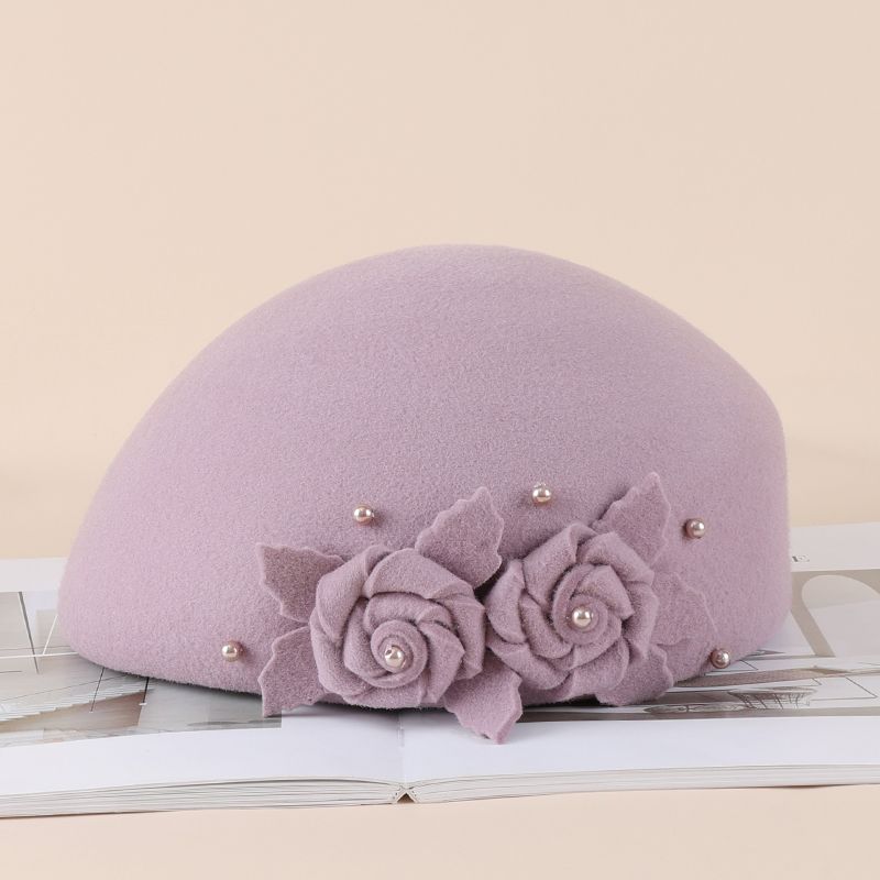 New Beret Foreign Style Popular Fashion Autumn and Winter Women French Elegant Styling Woolen Hat Gift Hat