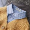 Elegant Autumn Fake Collar Women Fake Half Shirt Woman Stripe False Collar Shirt Detachable Collars Ladies Removable Nep Kraagie