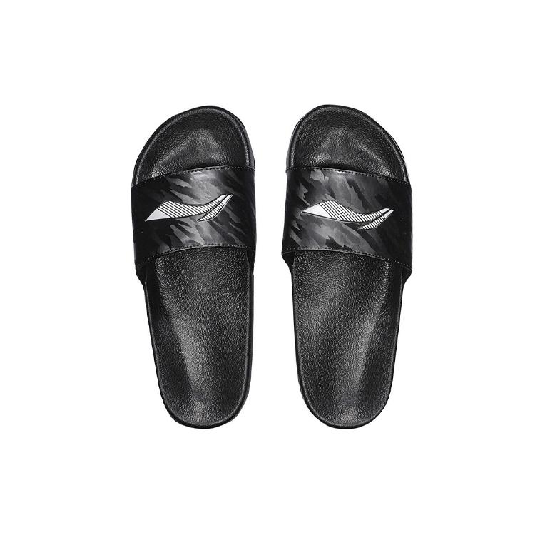 Li Ning Quiet Abrasion Resistant Slide Slippers Men's Black AGAN021-4