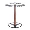Inverted Glassware Organizers With Rustproof Coating Wooden Metal Wine Glass Rack Compacts Kitchen Space Management