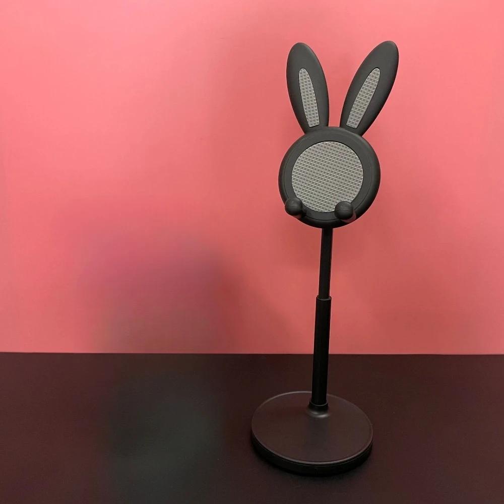 Rabbit Shape Mobile Phone Holder Stand Desktop Plastic Desktop Lazy Selfie Live Support Shelf For Phone Pad Tablet Laptop Stand