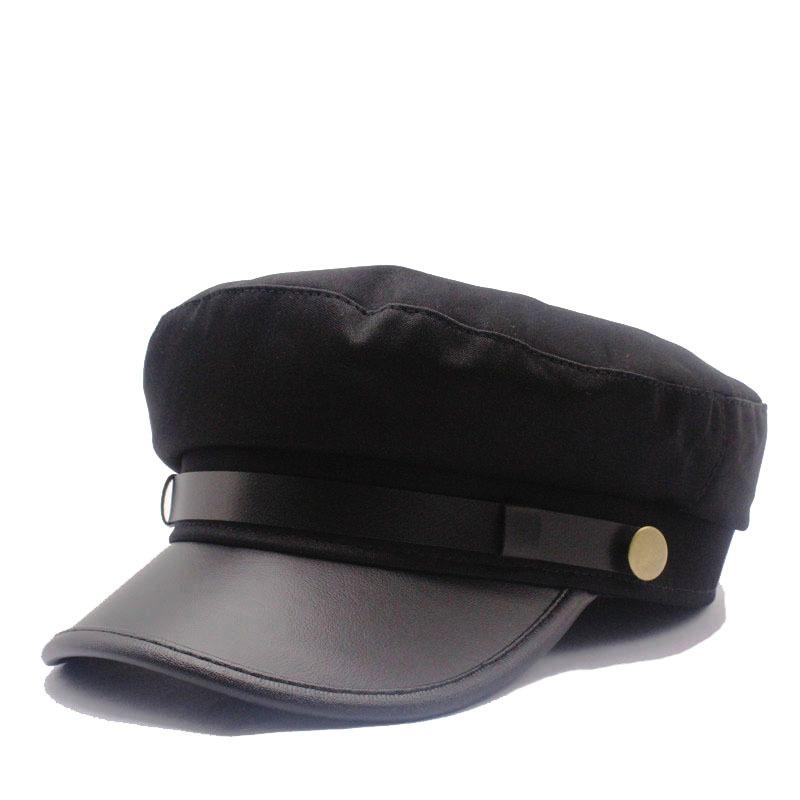 Navy Hat British Season Women'S Hat Versatile Tide Casual Flat Top Beret Tide
