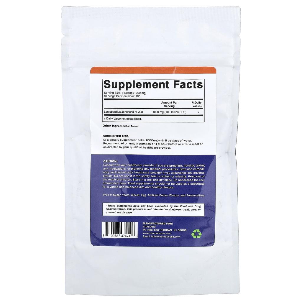Vitamatic, Lactobacillus Johnsonii, 100g (3.5oz)