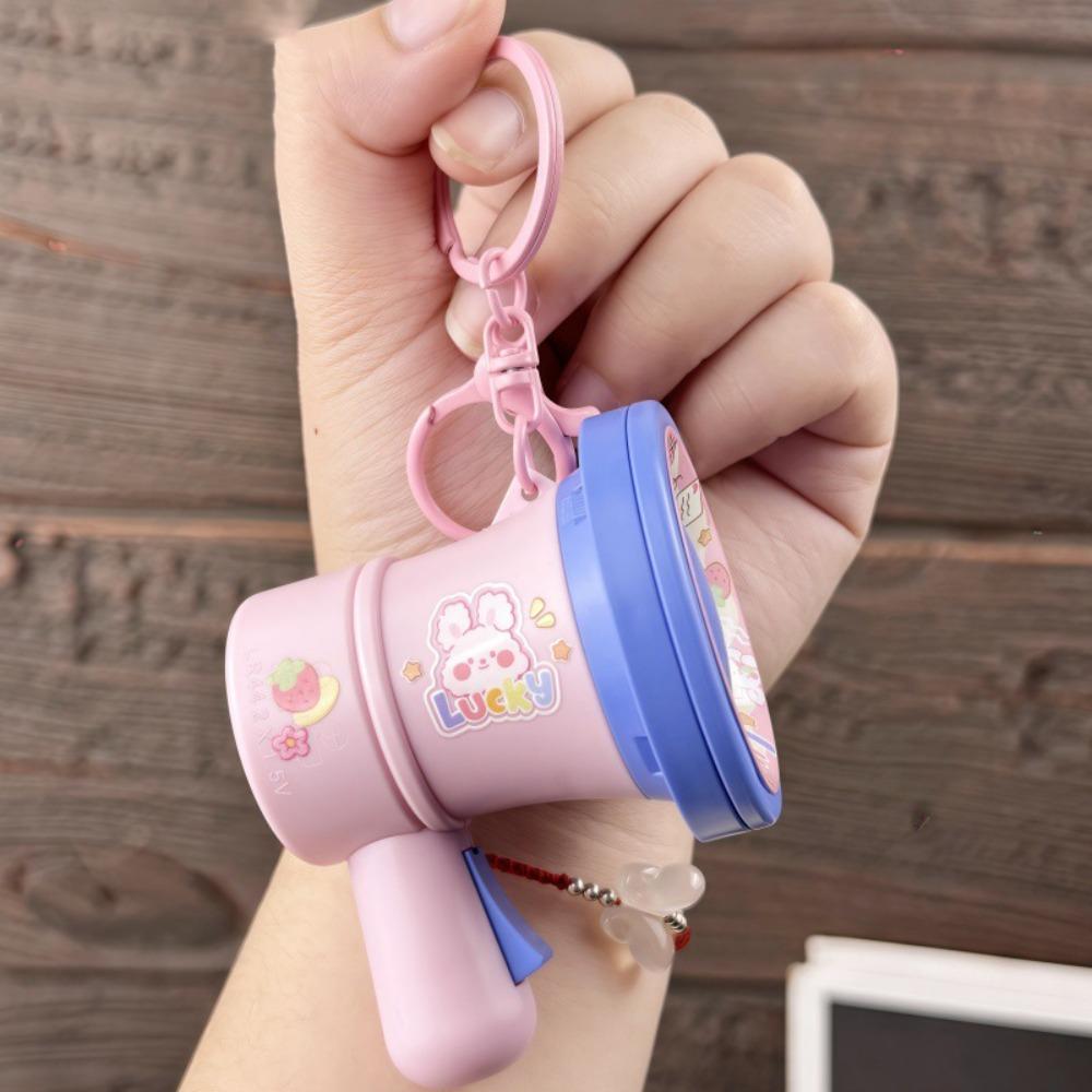 Candy Color Recording Speaker Music Keychain Cartoon Bear Handheld Speakers Toy  Bag Charm