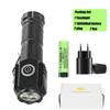 Powerful Mini EDC LED Flashlight 2000LM Super Bright Hat Clip Light USB Rechargeable Torch Camping Lantern with Power Indicator