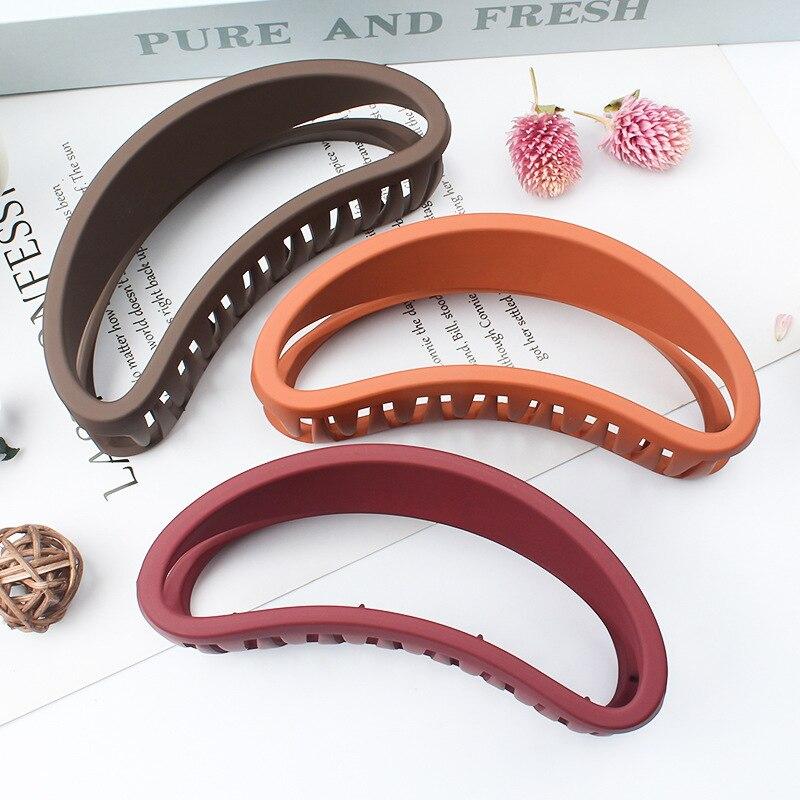 

Женские полые заколки для волос с когтями для девочек, желе, акриловые пластиковые полукруглые заколки для волос, зажимы для волос, аксессуары для укладки волос, новинка