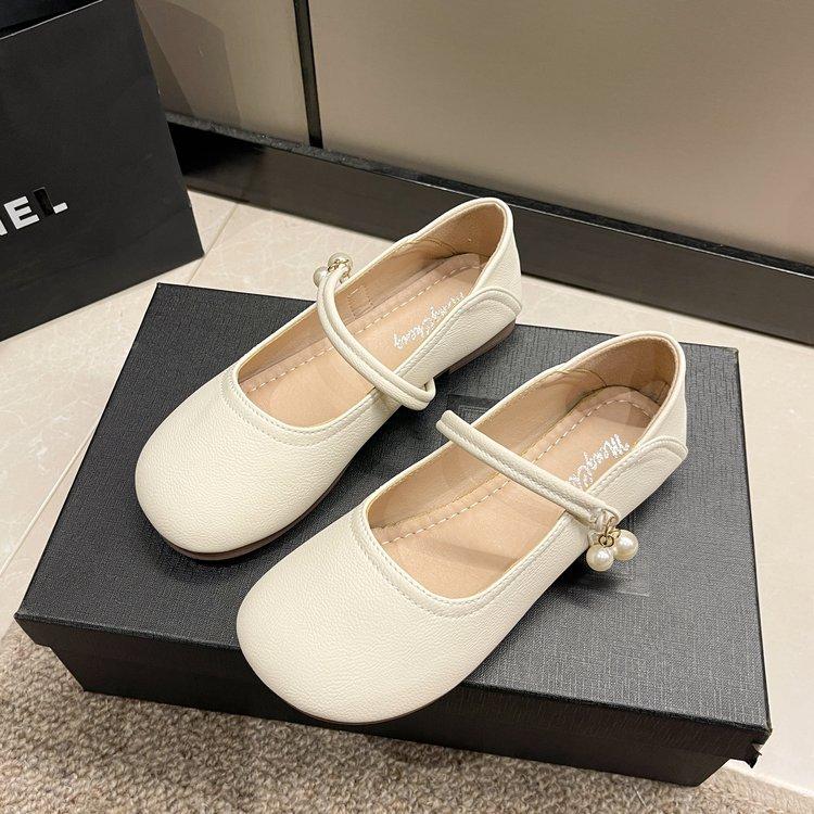 

Mary Jane Shoes Girl 2025 New Flat-bottomed Soft-soled Soft Leather Single Shoes Summer and Autumn with Skirts Fairy Gentle Small Leather Shoes 40