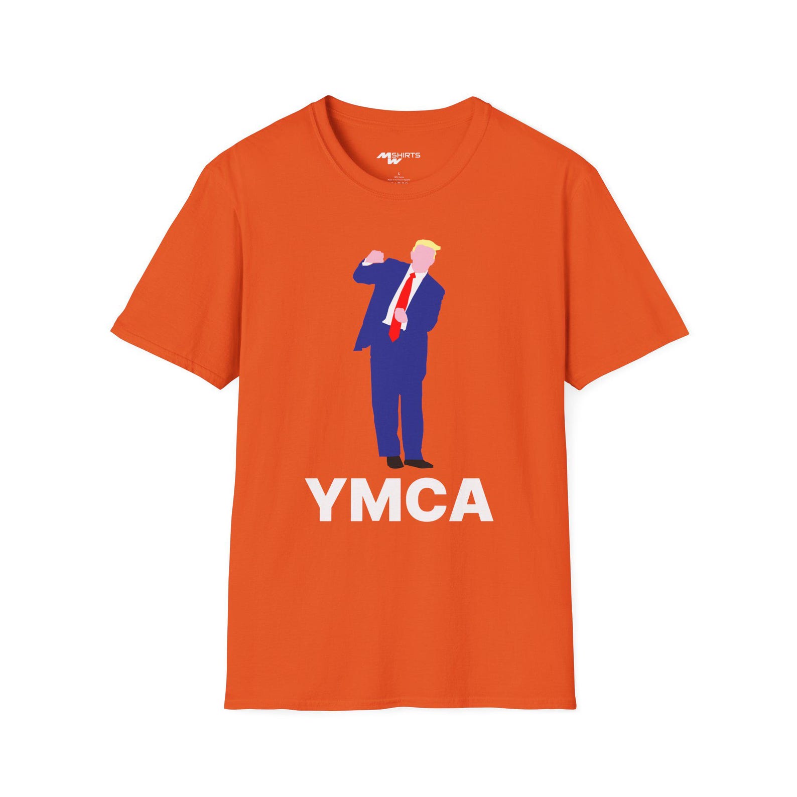 Dancing Trump YMCA Stencil T-Shirt/ Unisex Softstyle T-Shirt 4XL