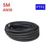 5M PTFE Universal Racing Hose AN4-AN12 Stainless Steel Braided Brake Hose Fuel Oil Line Oil Cooler Car Hose Pipe Black Silver