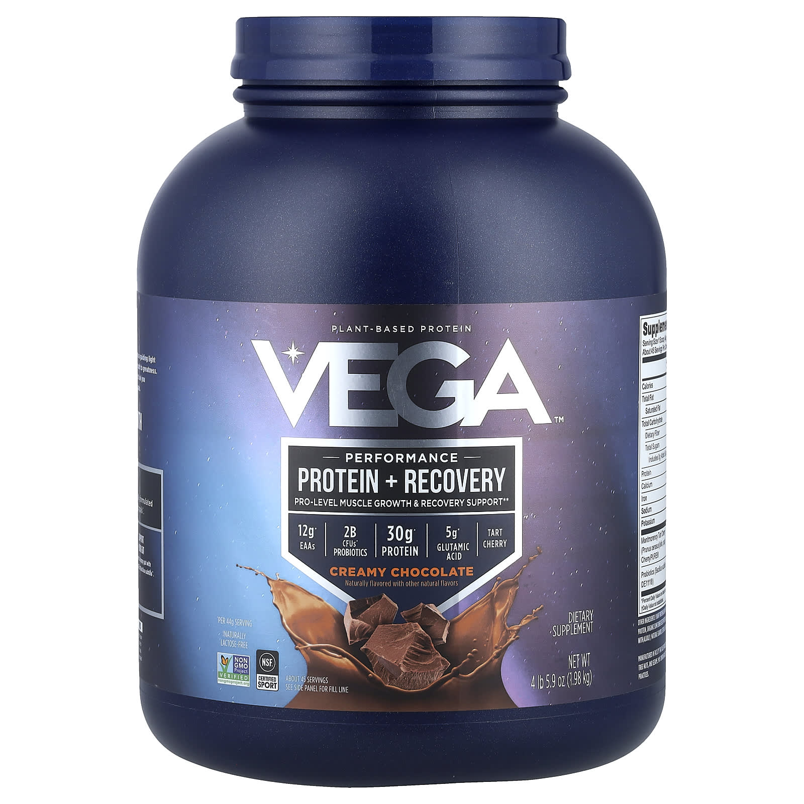 

Plant Protein, Athletic Performance Protein + Recovery, Creamy Chocolate, 1.98Kg (4Lb 5.9Oz)