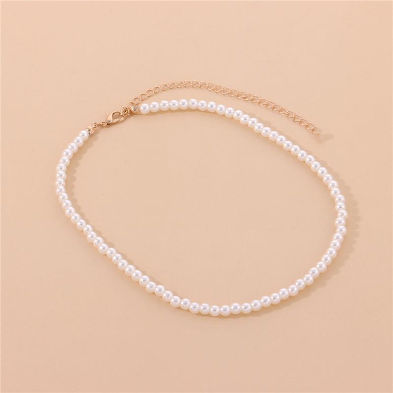 Personalized Simple Fashion Pearl Necklace Collarbone Chain Pearl Pendant Sweater Chain Jewelry