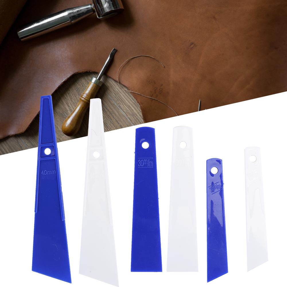 6Pcs Plastic Glue Tool Smear Glue Scraper Leather Craft Tools Hand Made Sewing Accessories