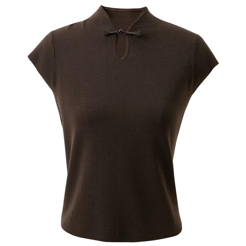 Sancai New Chinese Style Slim Fit Knit Top