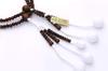 Soka Gakkai Buddhist Prayer Beads, Natural, Unpolished, Made In Kyoto, Solid Wood with Cotton Tassels, SGI, Sandalwood, Men's