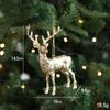 Elk Christmas Gold Plating Hanging Pendant Plastic Christmas Tree Ornaments  Christmas Party
