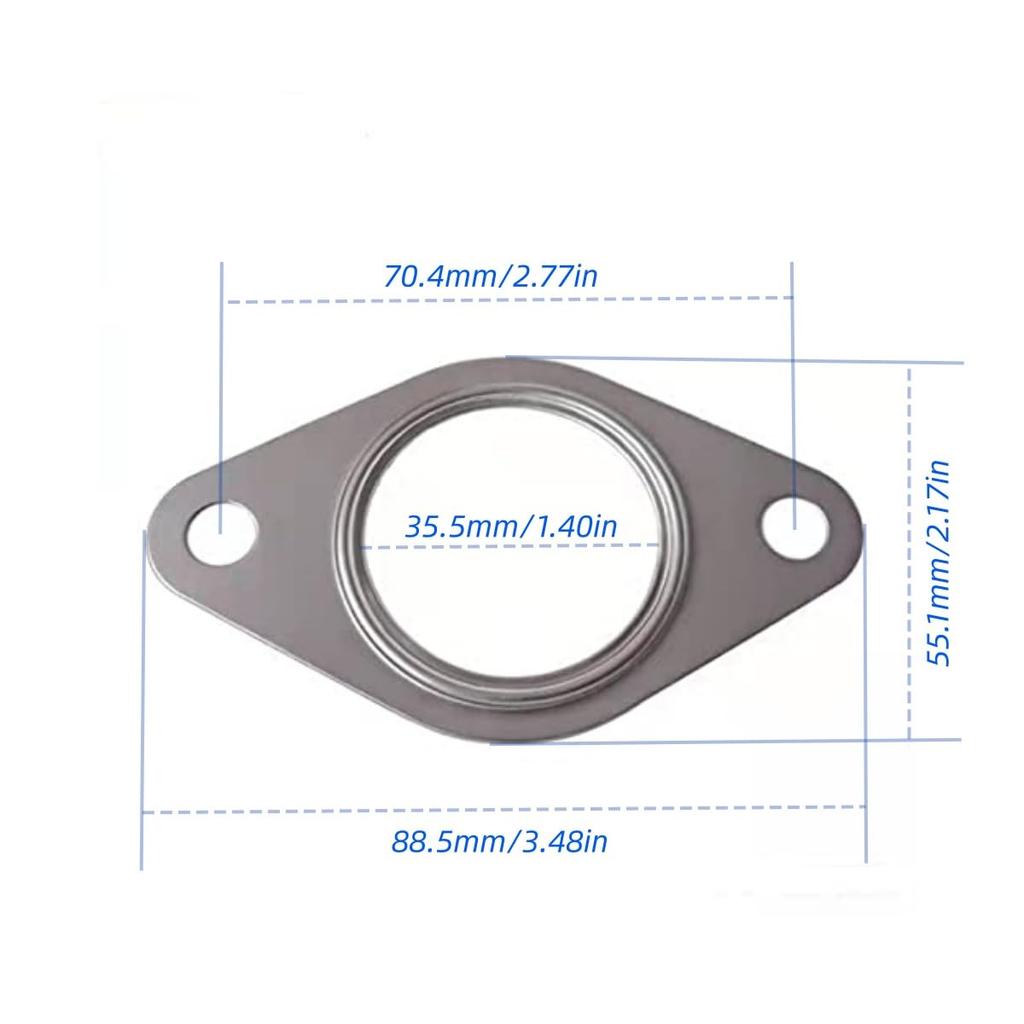 2 Pack Stainless Steel Replacment Turbo Turbocharger Gaskets for TIAL 35mm & 38mm Wastegates