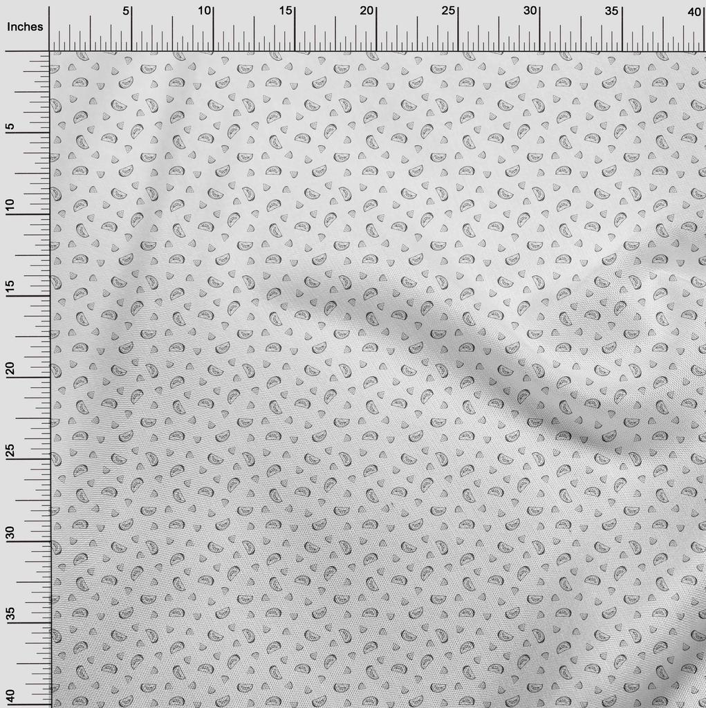 oneOone Cotton Flex Gray Fabric Watermelon Diy Clothing Quilting Fabric Print Fabric By Yard 40 Inch