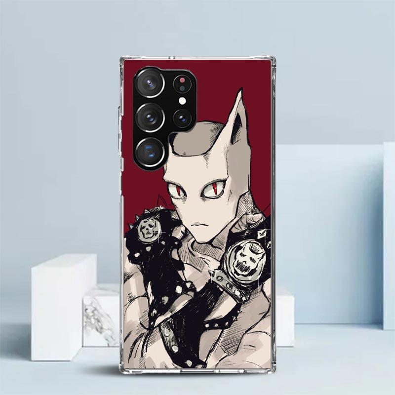 JoJo Kira Yoshikage Killer Queen Soft Cover for Samsung Galaxy S25 Edge S26 S24 S23 Ultra Phone Case S22 S21 Plus S20 FE Print P
