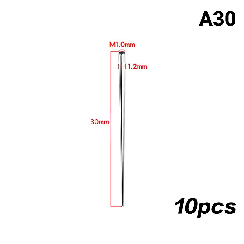 Piercing Insertion Pin Taper Guide Rod Tool 10Pcs Stainless Steel for Safe Nose Lip Navel Body Piercing Stretching
